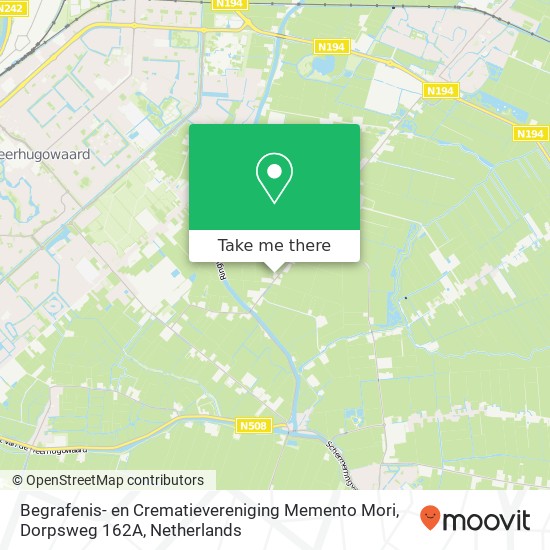 Begrafenis- en Crematievereniging Memento Mori, Dorpsweg 162A map