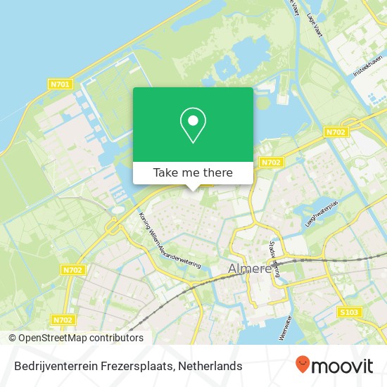 Bedrijventerrein Frezersplaats map