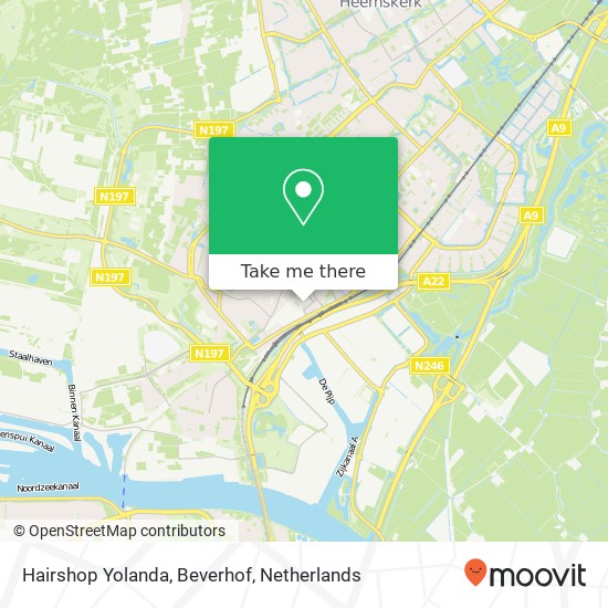 Hairshop Yolanda, Beverhof map
