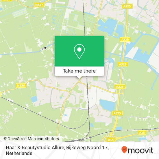 Haar & Beautystudio Allure, Rijksweg Noord 17 map