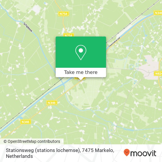 Stationsweg (stations lochemse), 7475 Markelo map