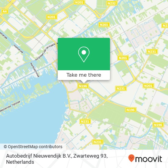 Autobedrijf Nieuwendijk B.V., Zwarteweg 93 map