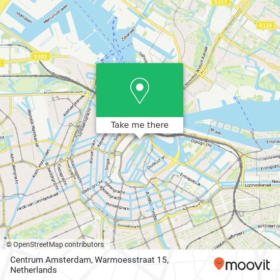 Centrum Amsterdam, Warmoesstraat 15 map