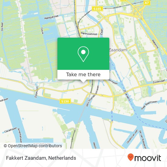 Fakkert Zaandam, Kleine Tocht 21 Karte