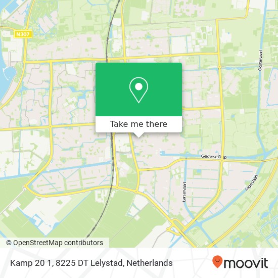 Kamp 20 1, 8225 DT Lelystad Karte