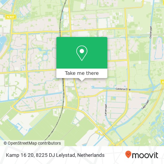 Kamp 16 20, 8225 DJ Lelystad Karte