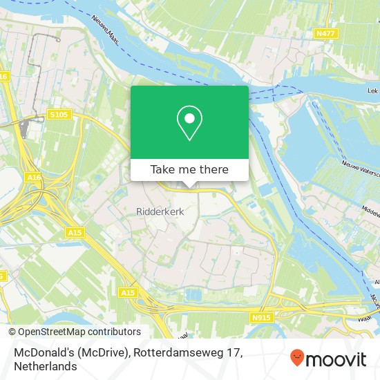 McDonald's (McDrive), Rotterdamseweg 17 Karte