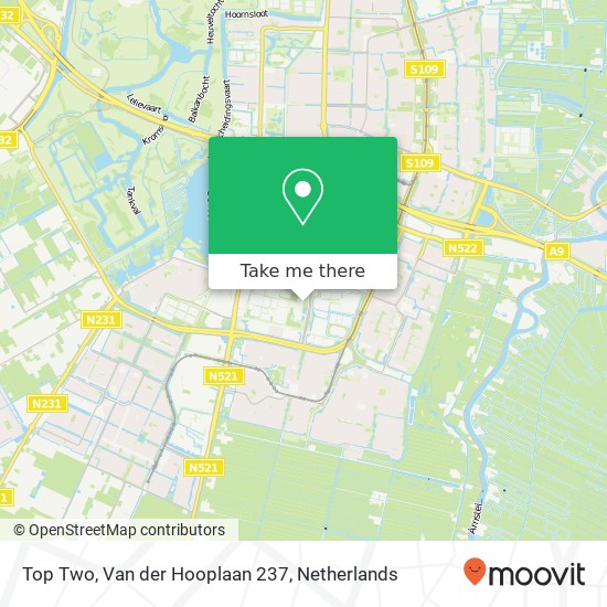 Top Two, Van der Hooplaan 237 Karte
