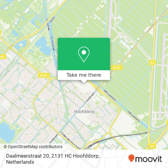 Daalmeerstraat 20, 2131 HC Hoofddorp Karte