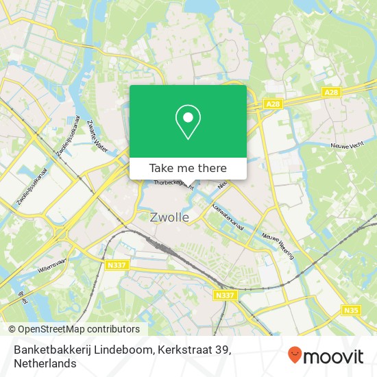 Banketbakkerij Lindeboom, Kerkstraat 39 Karte