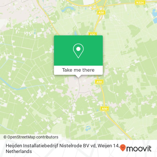 Heijden Installatiebedrijf Nistelrode BV vd, Weijen 14 Karte