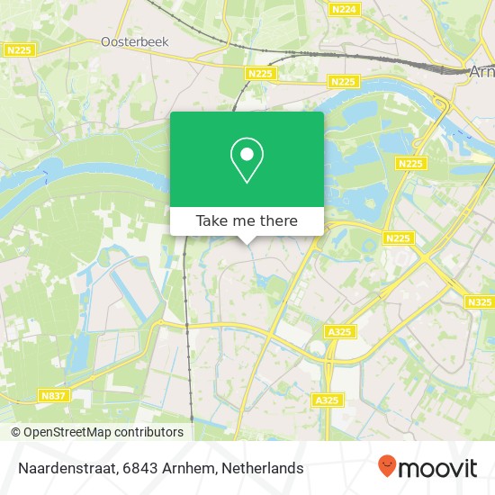 Naardenstraat, 6843 Arnhem Karte