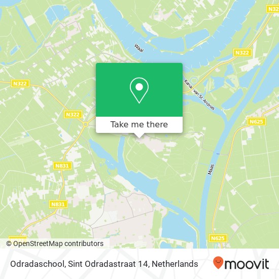 Odradaschool, Sint Odradastraat 14 map