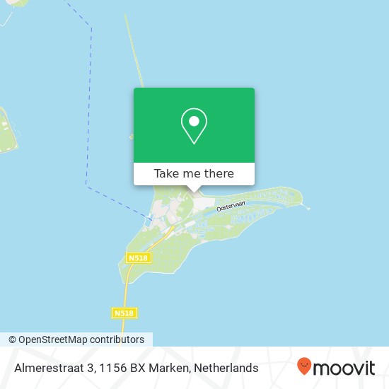 Almerestraat 3, 1156 BX Marken map