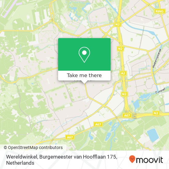 Wereldwinkel, Burgemeester van Hoofflaan 175 map