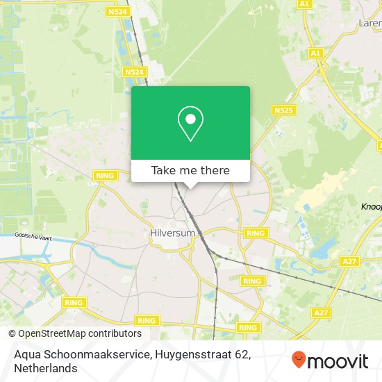 Aqua Schoonmaakservice, Huygensstraat 62 map