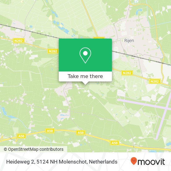 Heideweg 2, 5124 NH Molenschot map