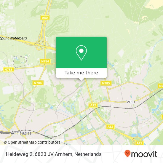 Heideweg 2, 6823 JV Arnhem Karte