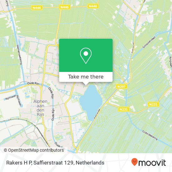 Rakers H P, Saffierstraat 129 map