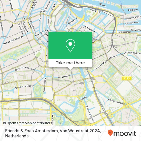 Friends & Foes Amsterdam, Van Woustraat 202A map