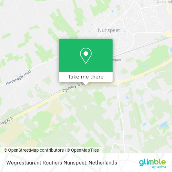 Wegrestaurant Routiers Nunspeet map
