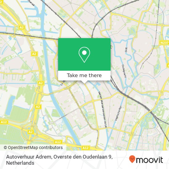 Autoverhuur Adrem, Overste den Oudenlaan 9 map