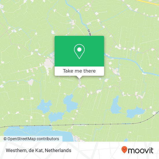 Westhem, de Kat map