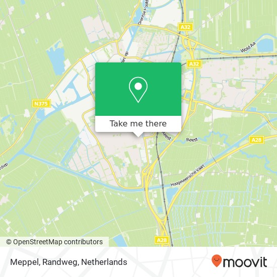 Meppel, Randweg Karte