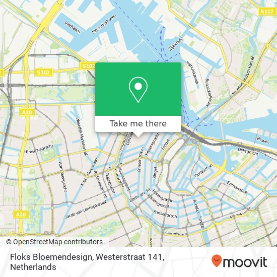Floks Bloemendesign, Westerstraat 141 map