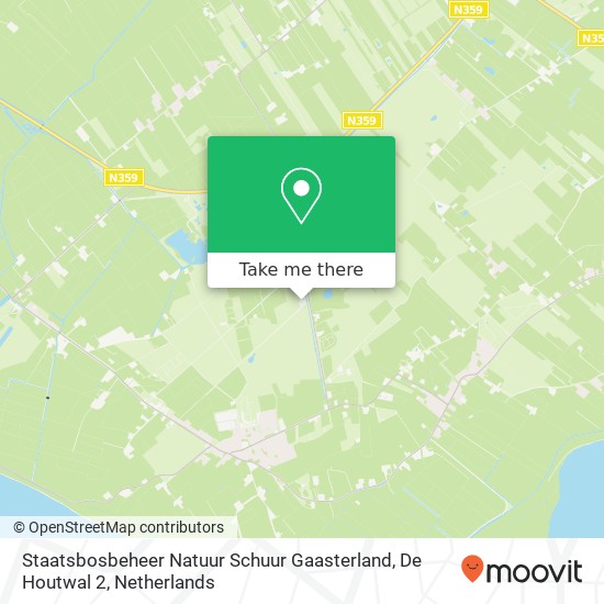 Staatsbosbeheer Natuur Schuur Gaasterland, De Houtwal 2 map