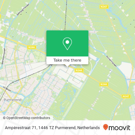 Ampèrestraat 71, 1446 TZ Purmerend Karte