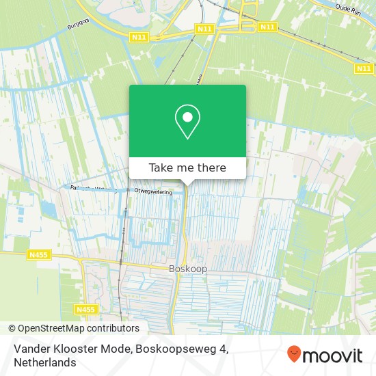 Vander Klooster Mode, Boskoopseweg 4 map