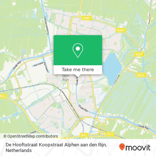 De Hooftstraat Koopstraat Alphen aan den Rijn map