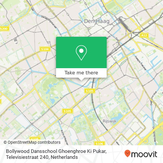 Bollywood Dansschool Ghoenghroe Ki Pukar, Televisiestraat 240 map