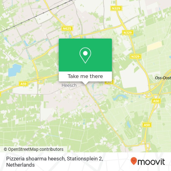 Pizzeria shoarma heesch, Stationsplein 2 map