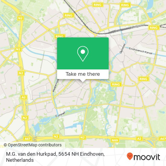 M.G. van den Hurkpad, 5654 NH Eindhoven Karte