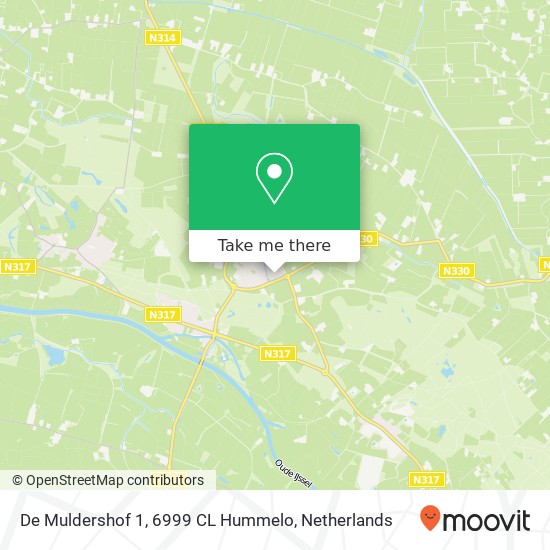 De Muldershof 1, 6999 CL Hummelo map