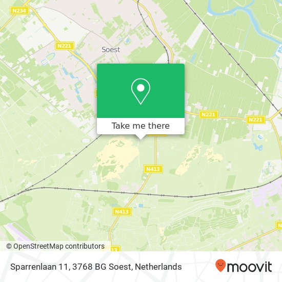 Sparrenlaan 11, 3768 BG Soest map