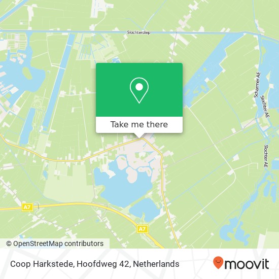 Coop Harkstede, Hoofdweg 42 map