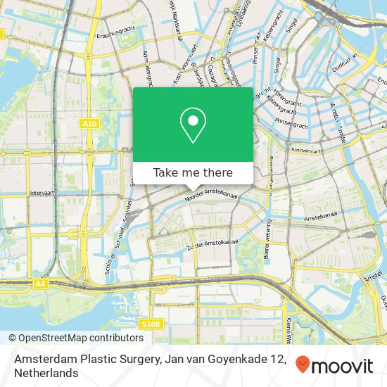 Amsterdam Plastic Surgery, Jan van Goyenkade 12 map
