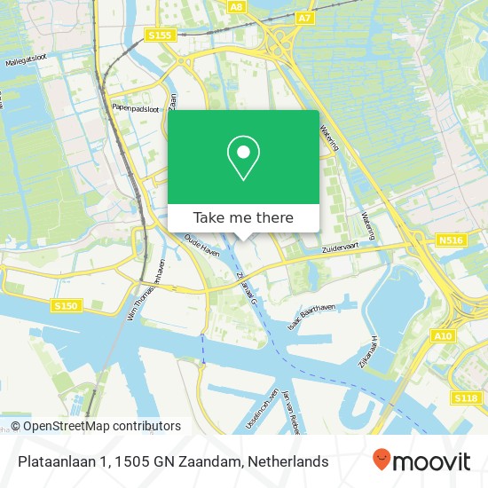 Plataanlaan 1, 1505 GN Zaandam map