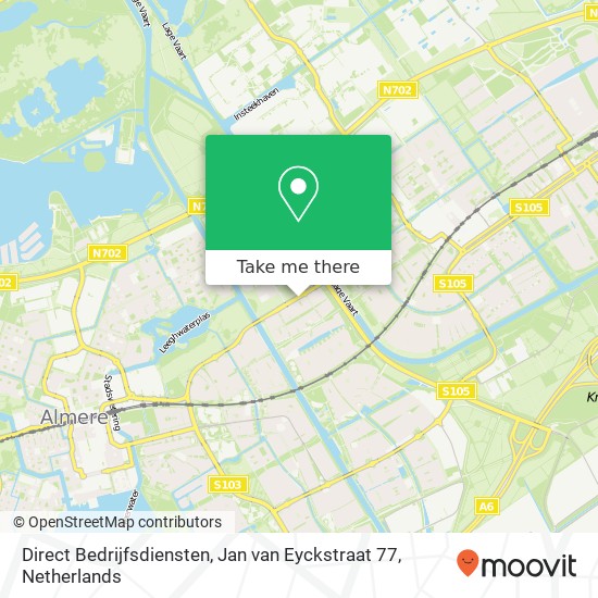 Direct Bedrijfsdiensten, Jan van Eyckstraat 77 map