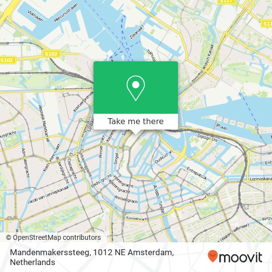 Mandenmakerssteeg, 1012 NE Amsterdam Karte