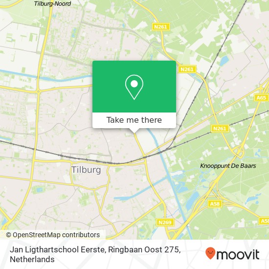 Jan Ligthartschool Eerste, Ringbaan Oost 275 map