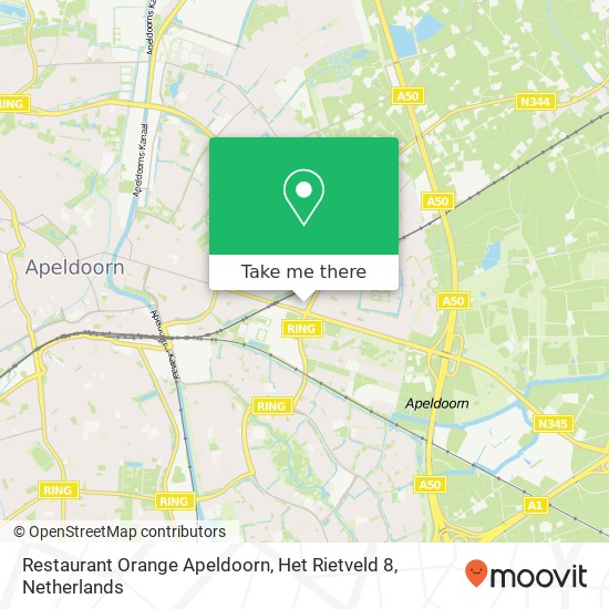 Restaurant Orange Apeldoorn, Het Rietveld 8 map