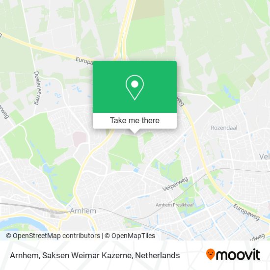 Arnhem, Saksen Weimar Kazerne Karte