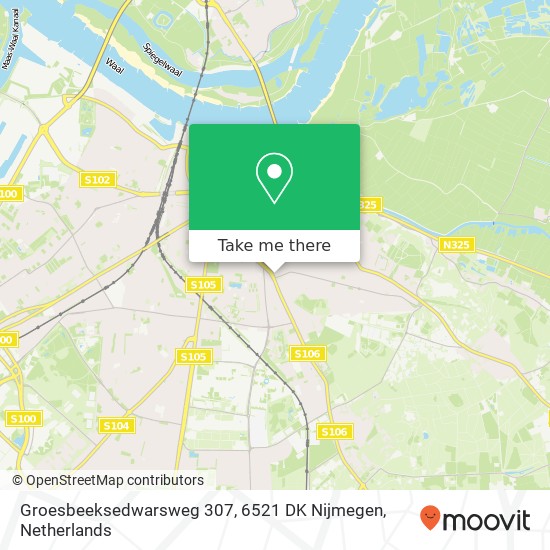 Groesbeeksedwarsweg 307, 6521 DK Nijmegen map