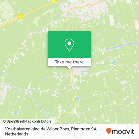 Voetbalvereniging de Wilper Boys, Plantsoen 9A map