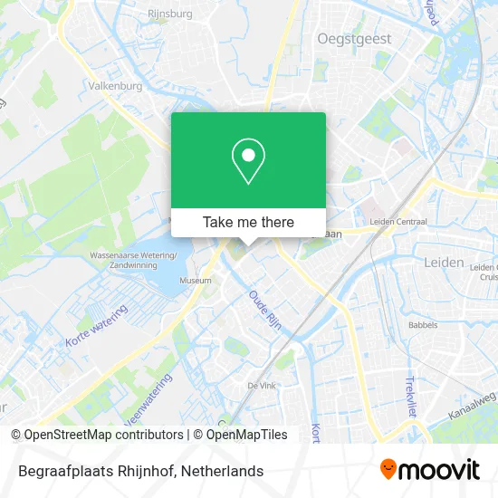 Begraafplaats Rhijnhof map