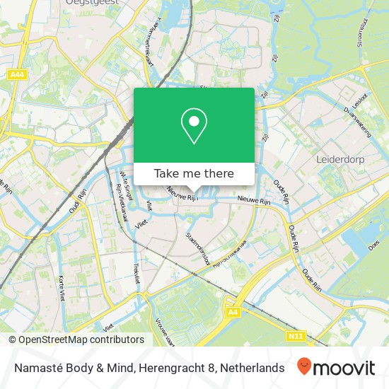 Namasté Body & Mind, Herengracht 8 map